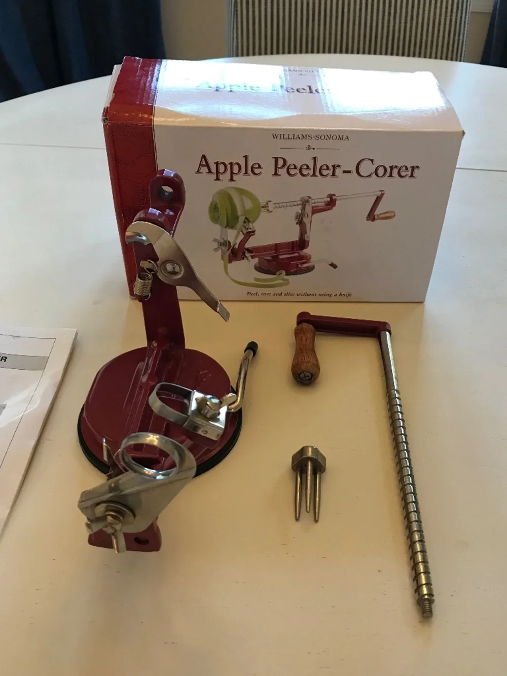 GRANDMACORE WILLIAMS SONOMA APPLE PEELER-CORER IN BOX